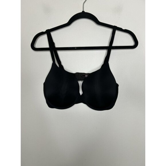 Victoria's Secret Perfect Shape Black Lace Bra Padded Light Pushup Size 36D - Picture 1 of 7